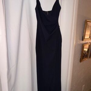 Long navy blue dress